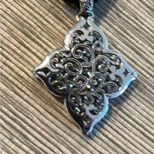 Elegant Silver Scroll Choker Necklace